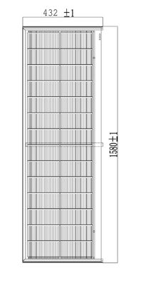 HJT CELLS 65W 70W 75W BIPV Piastrelle solari Retangulari Vetro Temperato Nero Pannelli fotovoltaici Solari UL Listed / CE Certified