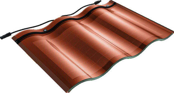 CELLE CIGS 18W 25w Piastrelle di vetro solari BIPV rettangolari Piastrelle solari nere impermeabili