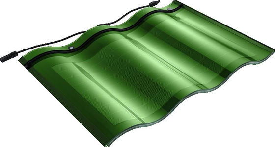 CELLE CIGS 18 W vetro temperato rettangolare nero BIPV piastrelle solari UL IP67 facile installazione