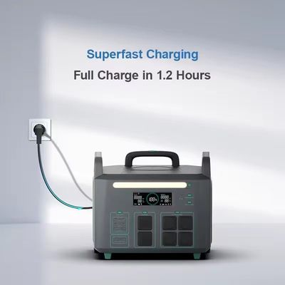 ATZ 3600W Centrale elettrica portatile UE Multipli uscite AC e DC 230VAC Disegno della maniglia a doppia ruota