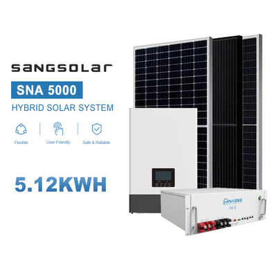 Sangsolar 5kw Off Grid Sistema di energia solare ibrido tutto in un unico deposito singola fase Per 5kw Sistema di energia solare