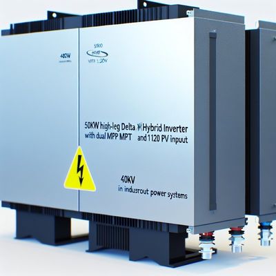 Inverter ibrido 50kW 480V High-Leg Delta con doppio MPPT e ingresso PV da 120kW per sistemi di alimentazione industriali