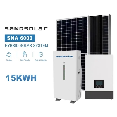 SANGInverter solare con 14,3kwh 15kwh 20kwh 25kwh 30kwh batteria al litio sistema solare ibrido 10kw